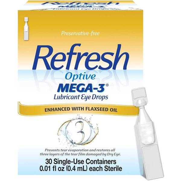 Refresh Lubricant Eye Drops with Natural Oil (3-Pack/ 90 Total)