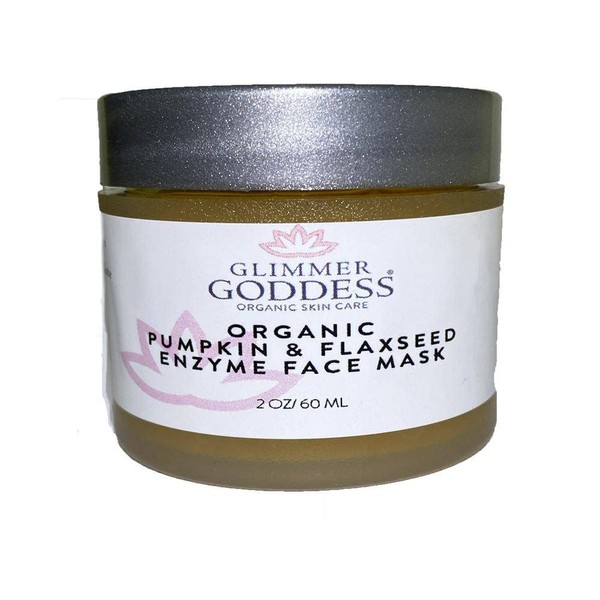 GLIMMER GODDESS Organic Face Mask to Nourish and Brighten - Pumpkin and Flaxseed, 2 oz