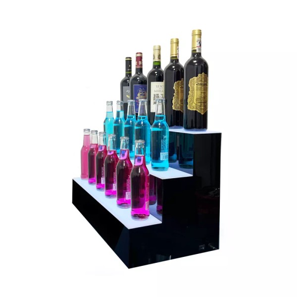 Unbranded Liquor Bottle Display Shelf 31-inch Lighted Liquor Shelf for