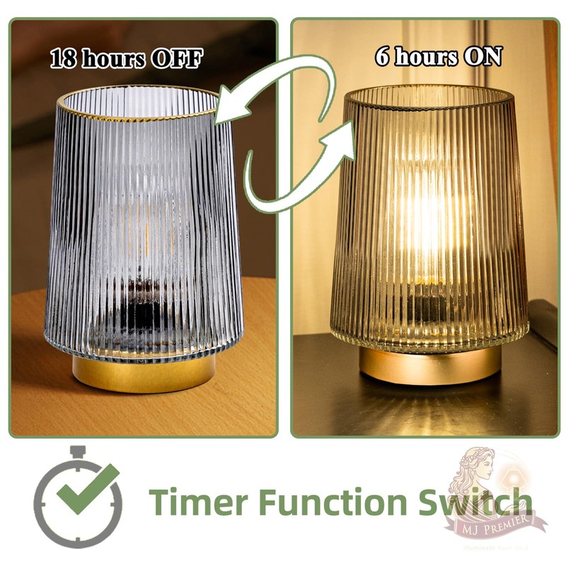 MJ Battery Operated Lamp with Timer Cordless Lamp with Timer