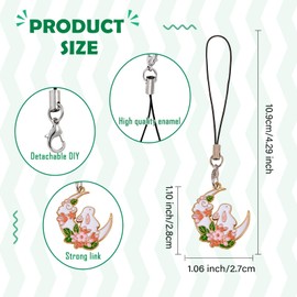 BEEFLYING 13 Pieces Phone Charms Pendants Decoration Kawaii Alloy Pendant for Cell Phone Keychain Bag, Metal