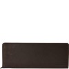 Piel Leather Zippered Tie Case with Snaps, Chocolate, One Size