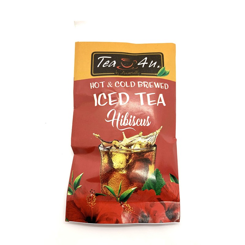 Tea4U Hibiscus Iced Tea Bags - Hot & Cold Brewed