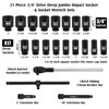MIXPOWER 21 Pieces 3/4'' Drive Deep Jumbo Impact Socket Set,SAE(7/8''-2''),6