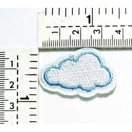 Set 3 Pcs Truly Small Rain Clouds Floating Cartoon Kids Iron Sew On Embroidered Patch Sticker Embroidery Ideal for adorning Your Clothes Jeans Hats Bags Jackets Shirts (03)