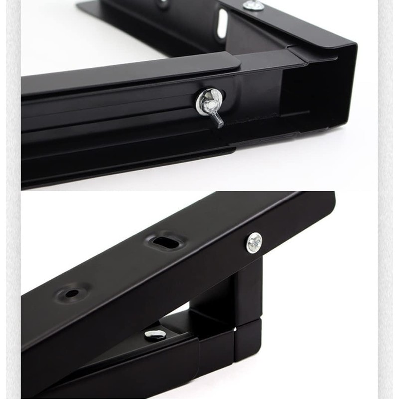 Komost 2-Pack Universal Microwave Shelf Wall Mount, Foldable Arm Adjustable