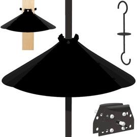 Pirateant 19 Inch Metal Squirrel Baffle，Adjustable Opening Size Squirrel Baffle for Up to 4x4 Wide Wooden Post,Squirrel Baffle for Bird Feeders Without Removing Bird Feeder Poles Or Shepherd's Hooks.