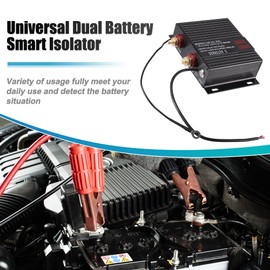 X AUTOHAUX 1 Set 12V/24V 150Amp Universal Dual Battery Smart Isolator Kit Dual Battery Isolation Protection Controller Sensitive Relay Starter Controller for Car RV Truck ATV UTV Camper Boat