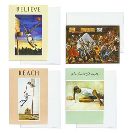 Ernie Barnes Greeting Cards (Encouragement Assortment) from Blue Mountain Arts—4 Unique Greeting Card to Send to a Friend, Loved One, or Anyone Who Needs Some Encouragement