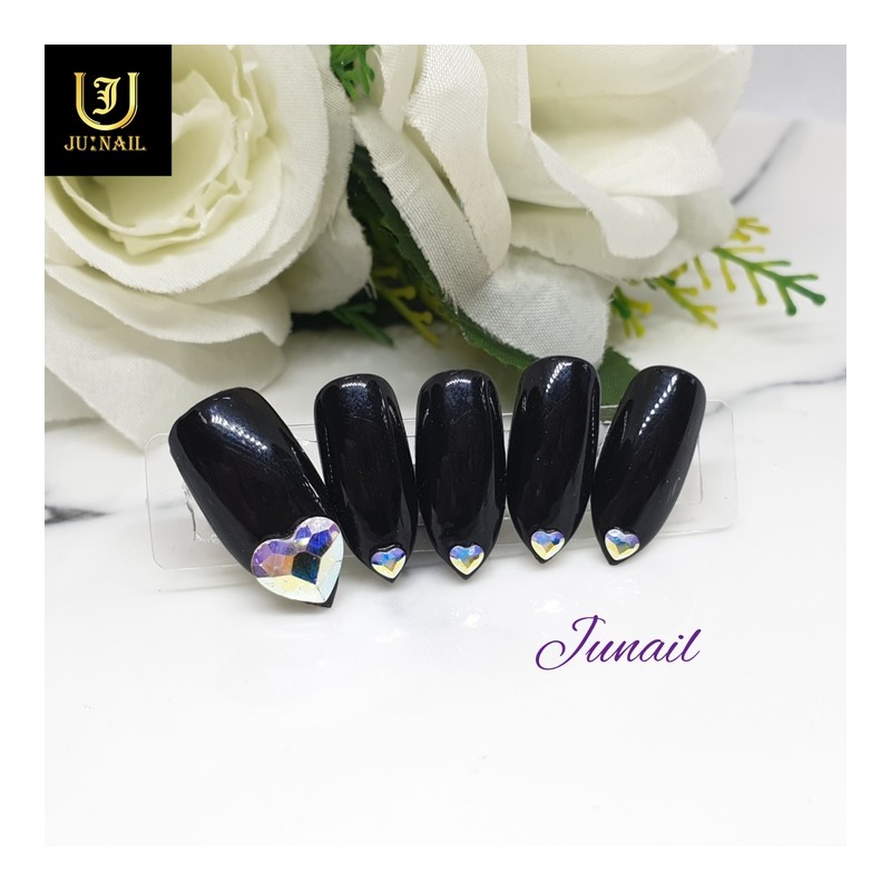  No.1202 Handmade Nail Tips - Short C Curve Coffin