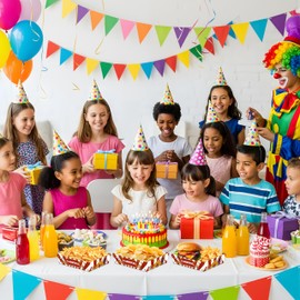 100Pcs Carnival Paper Food Trays Party Decorations - Circus Theme Disposable Serving Boats Plates for Birthday Supplies