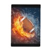 TOADDMOS Fire Water Rugby Print Wallet for Teens Kids Boys