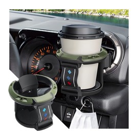 Car Cup Holder for Air Vent, Water Bottle Mount with Hook, Adjustable Air Outlet Drink Mount Stand, Multifunctional Holders for Coffee Tea Juice, Universal for Most Vehicle A/C Vents