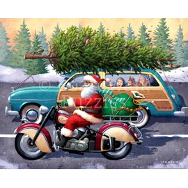 Motorcycle Santa by Boardwalk - 1000 Piece Jigsaw Puzzle