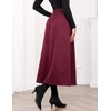 Winter Skirts for Women Long Pleated Flannel Wool Maxi Plus
