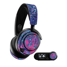 MightySkins Glossy Glitter Skin Compatible with SteelSeries Arctis Nova Pro - Vibrant Splatter | Protective, Durable High-Gloss Glitter Finish | Easy to Apply and Change Styles | Made in The USA