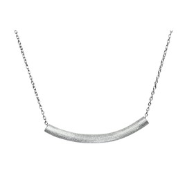 SILBERMOOS Women's Necklace with Pendant Stick Chain Filigree Matt Delicate Anchor Chain 925 Sterling Silver 41 44 47 cm, Sterling Silver, Not Applicable