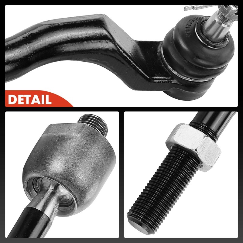 A-Premium Set of 4, Front Inner and Outer Tie Rod