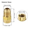 sourcing map 2 Pieces Brass Pipe Fitting, 5/8 Inch 18UNF