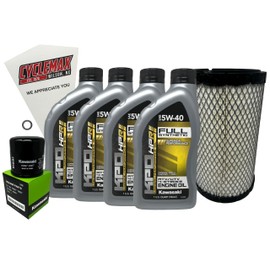 Cyclemax Full Synthetic Oil Change Kit compatible with 2020-2023 Kawasaki Teryx KRX 1000 with Air Filter
