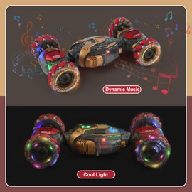 TGJH Gesture Sensing Remote Control Stunt Car for Kids Ages 6 7 8-12 - Best Birthday Gifts for 6 7 8 9 10 11 12 13+ Year Old Boys, 2.4Ghz 4WD Off-Road Vehicle with Lights & Music