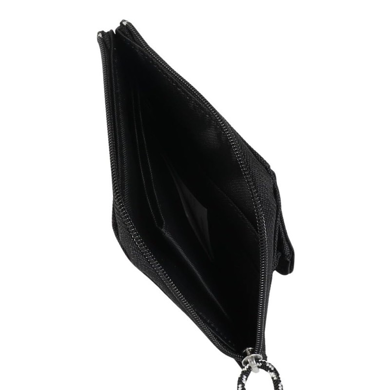 Chums Men's Wallet Recycle L-Shaped Zip Wallet Black