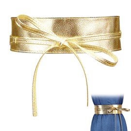 Elastischer Taillengürtel Damen Breit,Gürtel Damen Breit Taillengürtel Schwarz,Breiter Gürtel damen für Kleid,taillengürtel breit,Eleganter Hüftgürtel mit Schnürung Perfekt für Kleider (Gold)