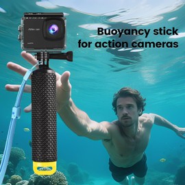 Camlance Floating Grip Non-Slip Waterproof Grip Monopod Selfie Stick Ergonomic Design Suitable for Action Cam