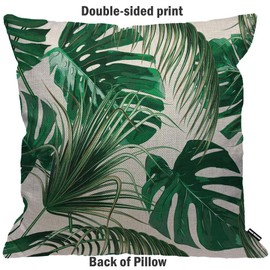 HGOD DESIGNS Cushion Cover Palm Leaves Jungle Leaf Throw Pillow Cover Home Decorative for Men/Women living room Bedroom Sofa Chair 18X18 Inch Pillowcase