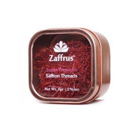 Zaffrus - Super-Premium All Red Saffron Threads For Cooking Saffron Rice, Risotto, Paella, Persian Tahdig, Tea, Golden Milk (5 grams / .176 oz)