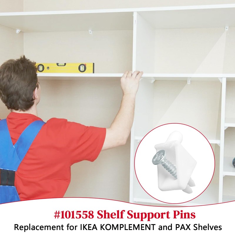 4 Pack Shelf Support Pins Replacement for IKEA Part #101558