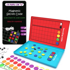 The Purple Cow Magnetic Secret Code Board Game for Kids. Crack The Secret Code. Travel Size - Ideal for Travelling and Have Fun for Kids & Adults. Magnetic Secret Code
