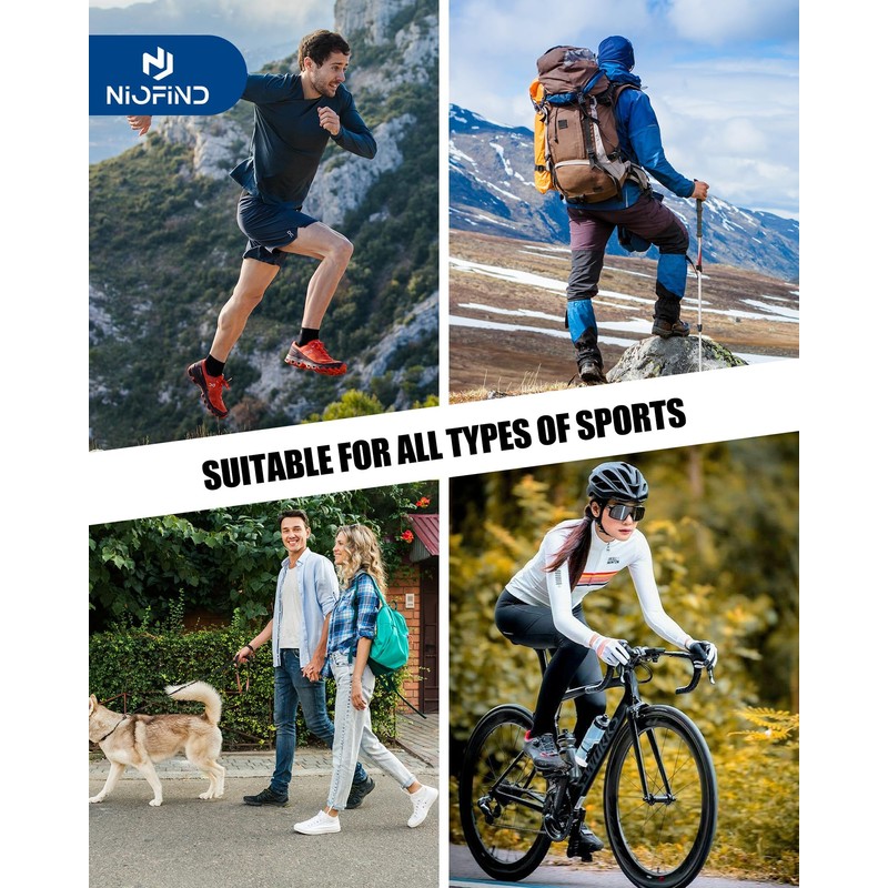 Niofind Mens Sports Quarter Socks 3 Pairs 9-12, 3-5, 6-9,