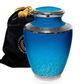 Ocean Tranquility Cremation Urns for Human Ashes Adult for Funeral, Burial, Columbarium or Home, Cremation Urns for Human Ashes Adult 200 Cubic Inches, Urns for Ashes, Adult/Large
