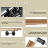 Mayrhyme Wood Double Curtain Rods Set for Windows 36 to
