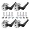 BLCCLOY 4 Sets Black 2020 Aluminum Extrusion Pivot Hinge Swivel