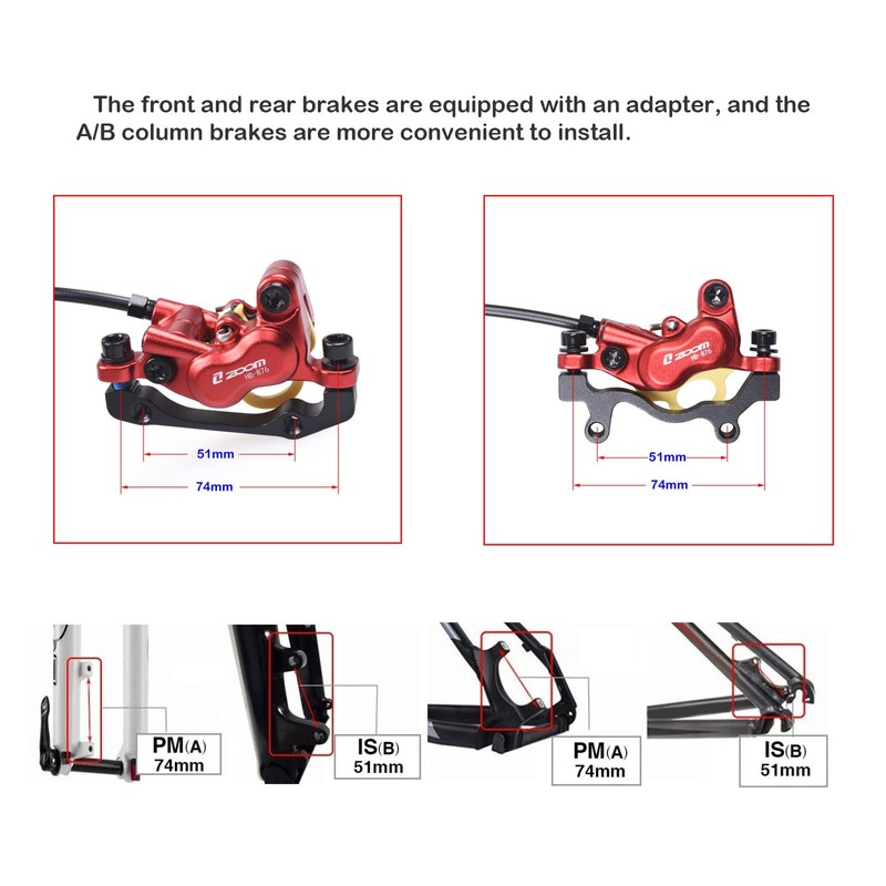 ThinkTop 4 Piston Bike Hydraulic Disc Brake, MTB Bicycle Oil