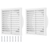 PATIKIL 6" Wall Vent, 2pcs ABS Gable Vent Grille Louvered
