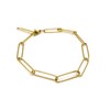Paper Clip Gold Chain Bracelet - Adjustable For Men and