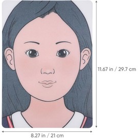 Tablero de Práctica para Pintura Facial A4, 2 Piezas, Plástico Plantillas de Maquillaje para Párpados, Efecto Simulado y Borrable, Uso en Salones de Belleza y Concursos