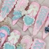 Mass-produced landmine strawberry cream handmade nail tip - Stiletto M