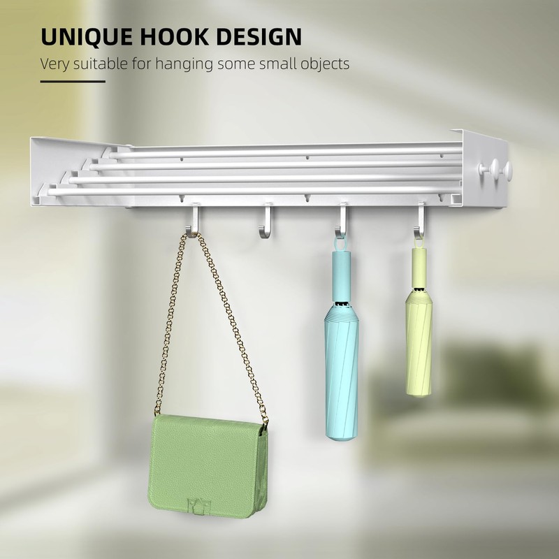 SZJoyBet Drying Rack Clothing,Clothes Drying Rack Wall Mounted,Laundry Drying Rack