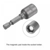 sourcing map Quick-Change Nut Driver Bit, 1/4" Hex Shank 9mm