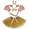 Petitebelle Headband Bowtie Tail Gloves Tutu 5pc Girls Costume One