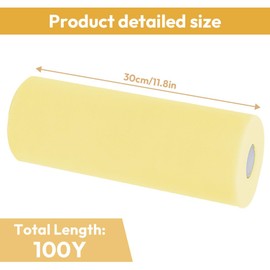 Tulle Ribbon Tulle Roll, Tulle Rolls Fabric 30 cm x 91.5 m, Tulle Fabric, Organza Fabric, Tulle Ribbon for Wedding Party Tutu Skirt DIY Decoration Crafts Sewing, Organza Fine Mesh Table Decoration