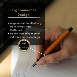 Hörner Auerus I High-Quality Rollerball Pen I Premium Gift Box I Ink Colour Blue 0.7 I Interchangeable Refill I Line Width M I Made of Metal I Ergonomic Elegant Design