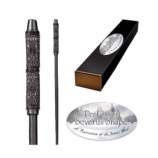 The Noble Collection - Professor Severus Snape Character Wand - 13in (33.5cm) Harry Potter Wand With Name Tag - Harry Potter Film Set Movie Props Wands