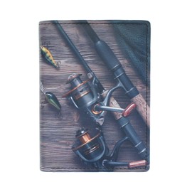 Kalmin Printed Leather Wallet with RFID Protection 197_4 Fishing