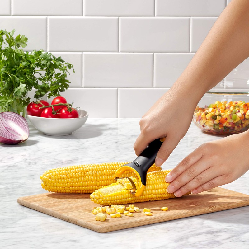 OXO Good Grips Corn Prep Peeler, Black, Yellow, One Size