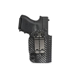 Cranssy IWB KYDEX Holster with Optic Cut Fits Glock 26(Gen 1 2 3 4 5) & Glock 27 33 - Inside Waistband Carry (Carbon Fiber, IWB Right Hand Draw)